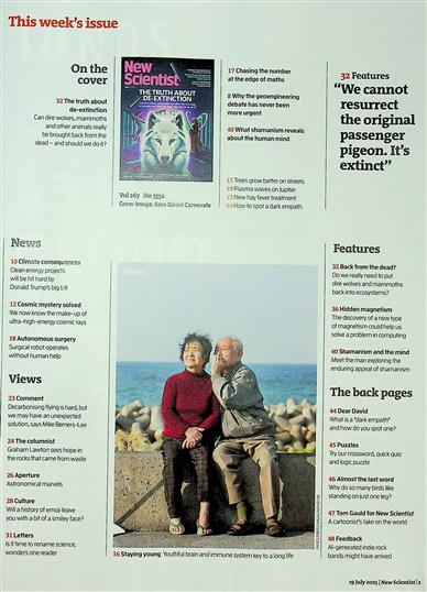 New Scientist England Inhaltsverzeichnis