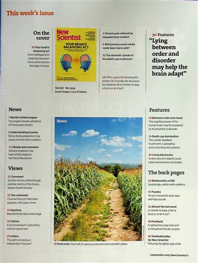 New Scientist England Inhaltsverzeichnis