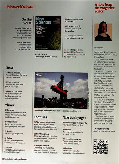New Scientist England Inhaltsverzeichnis