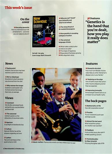 New Scientist England Inhaltsverzeichnis