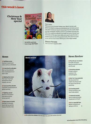 New Scientist England Inhaltsverzeichnis