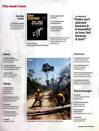 New Scientist England Inhaltsverzeichnis