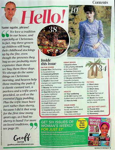 Woman's Weekly (UK) Inhaltsverzeichnis