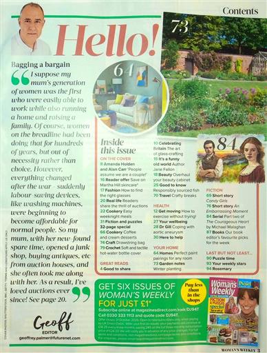 Woman's Weekly (UK) Inhaltsverzeichnis