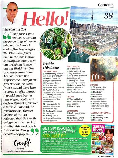 Woman's Weekly (UK) Inhaltsverzeichnis