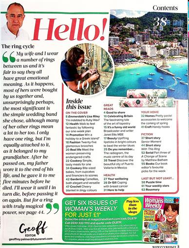 Woman's Weekly (UK) Inhaltsverzeichnis