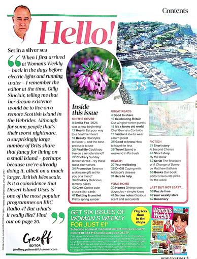 Woman's Weekly (UK) Inhaltsverzeichnis