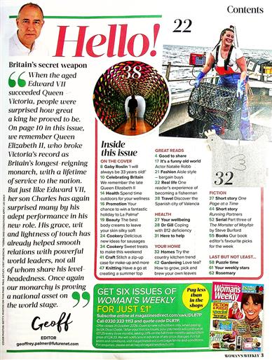 Woman's Weekly (UK) Inhaltsverzeichnis