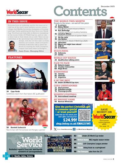 World Soccer Inhaltsverzeichnis