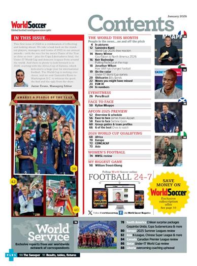 World Soccer Inhaltsverzeichnis