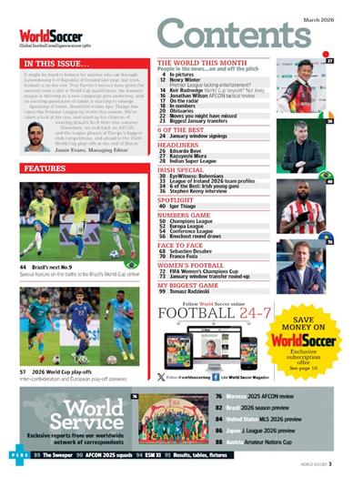 World Soccer Inhaltsverzeichnis