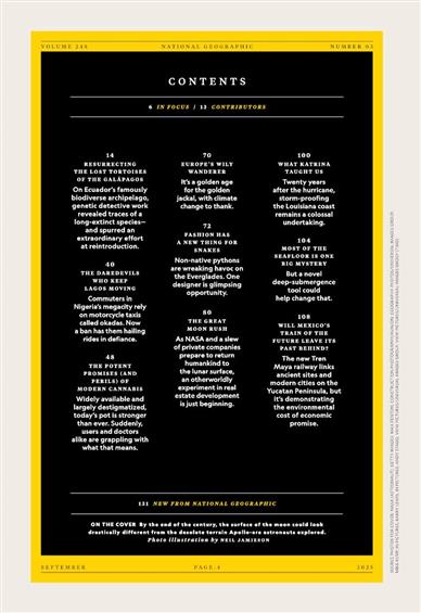National Geographic US Inhaltsverzeichnis
