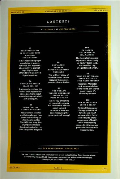 National Geographic US Inhaltsverzeichnis