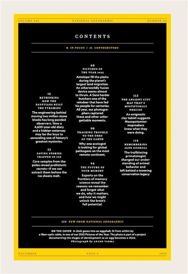 National Geographic US Inhaltsverzeichnis