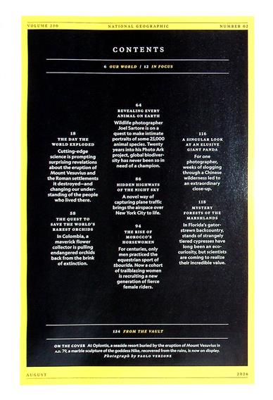 National Geographic US Inhaltsverzeichnis