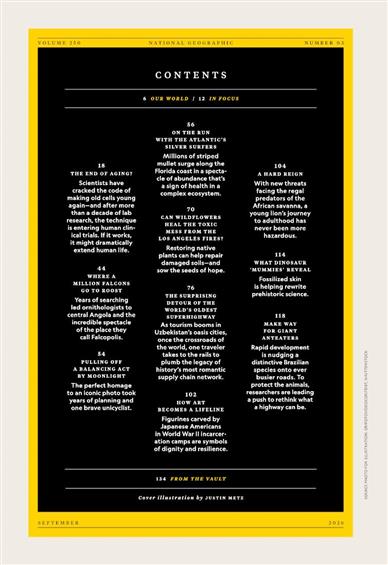 National Geographic US Inhaltsverzeichnis