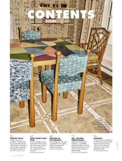 Elle Decor (US) Inhaltsverzeichnis