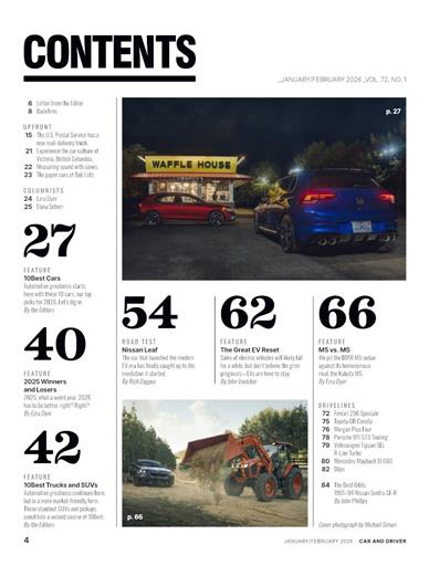 Car & Driver Inhaltsverzeichnis