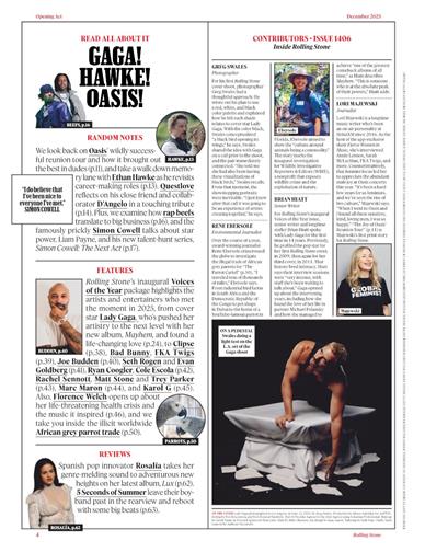 Rolling Stone US Inhaltsverzeichnis
