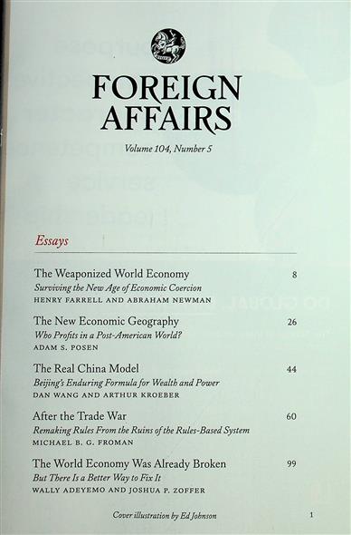 Foreign Affairs Inhaltsverzeichnis