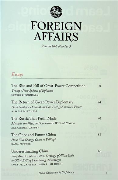 Foreign Affairs Inhaltsverzeichnis