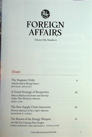 Foreign Affairs Inhaltsverzeichnis