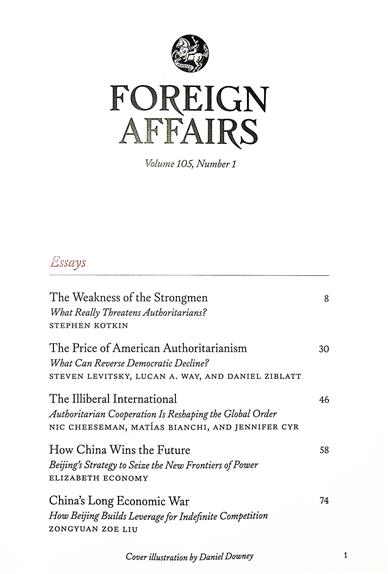 Foreign Affairs Inhaltsverzeichnis