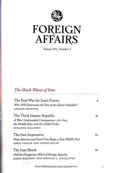 Foreign Affairs Inhaltsverzeichnis