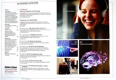 Gehirn & Geist Inhaltsverzeichnis