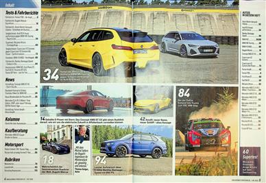 Auto Bild sportscars Inhaltsverzeichnis