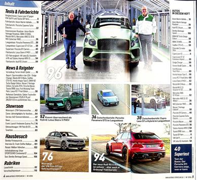 Auto Bild sportscars Inhaltsverzeichnis