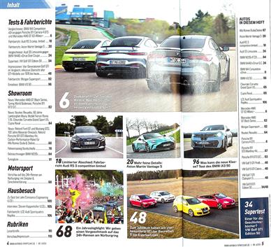 Auto Bild sportscars Inhaltsverzeichnis