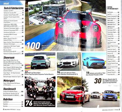 Auto Bild sportscars Inhaltsverzeichnis