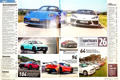 Auto Bild sportscars Inhaltsverzeichnis