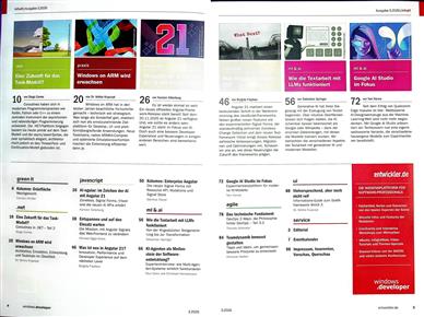 windows.developer Inhaltsverzeichnis