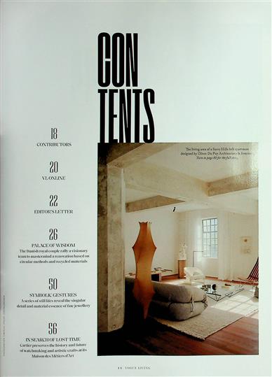 Vogue Living Australia Inhaltsverzeichnis