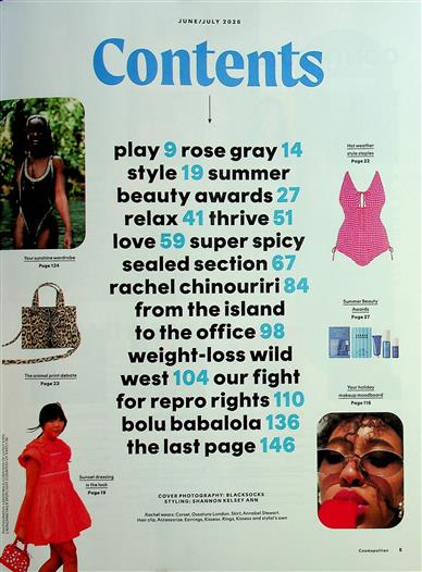 Cosmopolitan (UK) Inhaltsverzeichnis