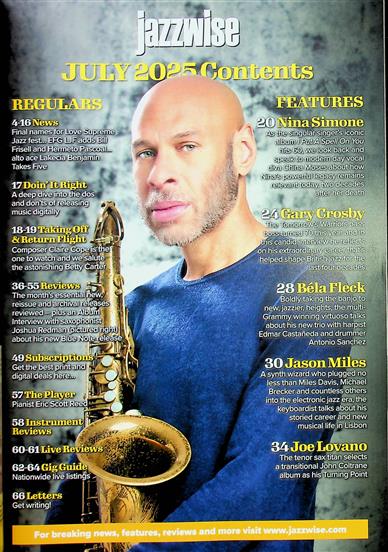Jazzwise Inhaltsverzeichnis