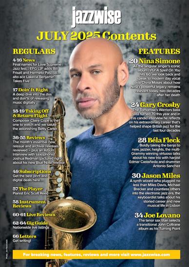 Jazzwise Inhaltsverzeichnis