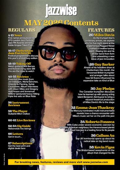 Jazzwise Inhaltsverzeichnis