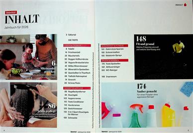 Öko-Test Jahrbuch Einkaufsberater für 2026 Inhaltsverzeichnis