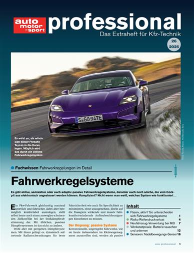 Auto Motor und Sport professional Inhaltsverzeichnis