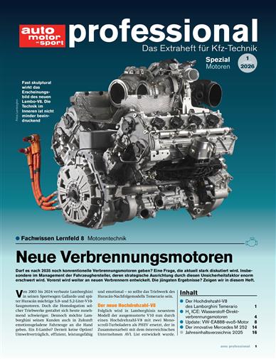 Auto Motor und Sport professional Inhaltsverzeichnis