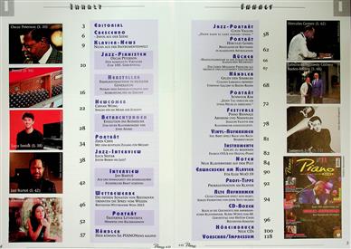 PianoNews Inhaltsverzeichnis