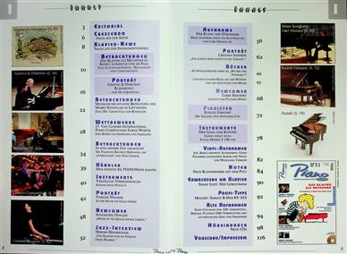 PianoNews Inhaltsverzeichnis