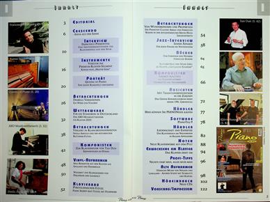 PianoNews Inhaltsverzeichnis