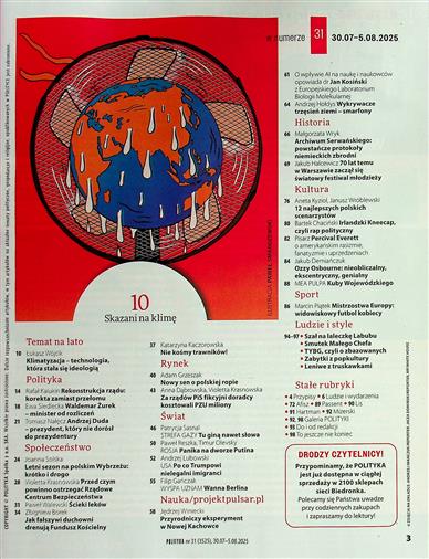 Polityka Inhaltsverzeichnis