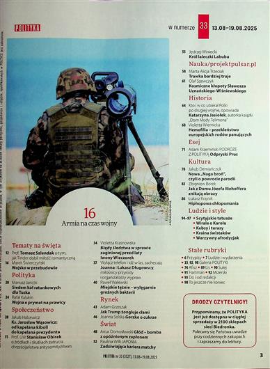 Polityka Inhaltsverzeichnis