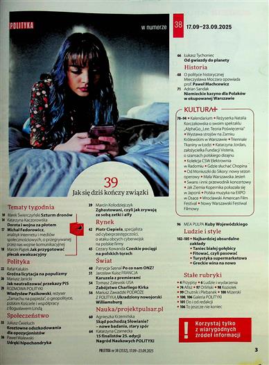 Polityka Inhaltsverzeichnis