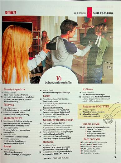 Polityka Inhaltsverzeichnis